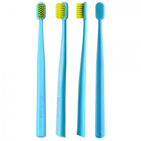 Детская зубная щетка Revyline Kids S4800 голубая - салатовая, Soft
