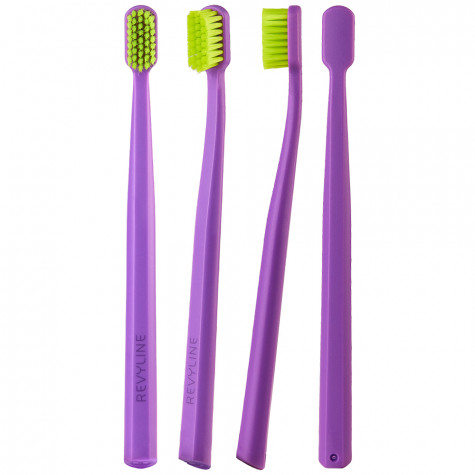 Зубная щетка Revyline SM6000 PRO фиолетовая - салатовая, мягкая