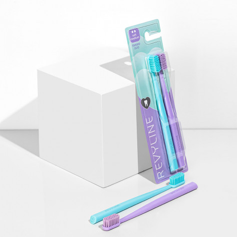Набор зубных щеток Revyline SM6000 DUO Mint + Violet