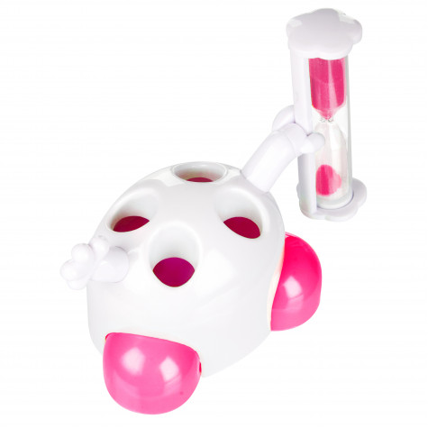 Песочные часы Revyline YS-001/2 с подставкой для щеток розовые, 3 мин.