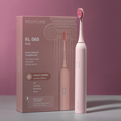 Электрическая звуковая зубная щётка Revyline RL 060, розовая
