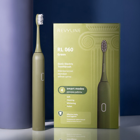 Электрическая звуковая зубная щётка Revyline RL 060, зеленая