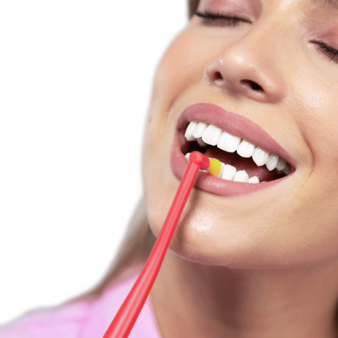 Зубная щетка Revyline SM1000 Single Long 9mm,  монопучковая, красная - желтая