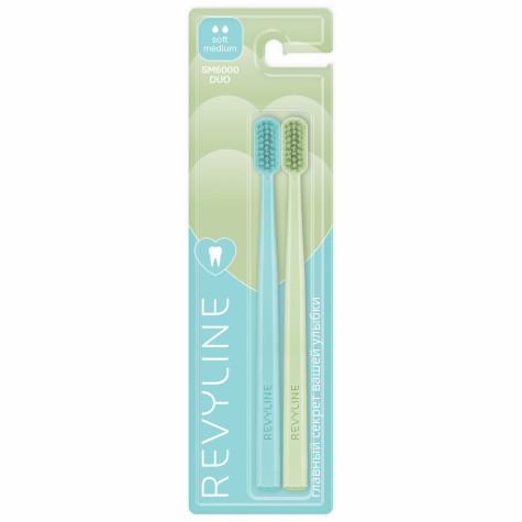 Набор зубных щеток Revyline SM6000 DUO Limpet shell + Lime cream