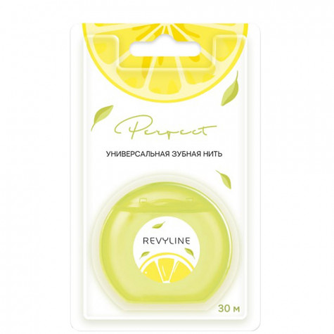 Зубная нить Revyline Perfect, лимон и мята, 30 м