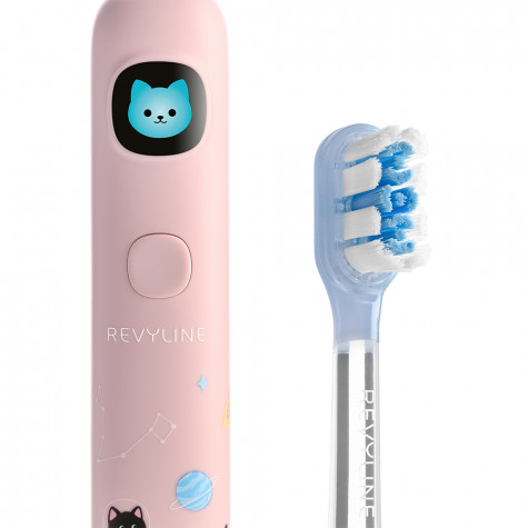 Электрическая звуковая зубная щетка Revyline RL 095 Kids, Pink