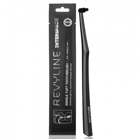 Зубная щетка Revyline SM1000 interspace, монопучковая, черная